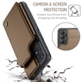 thumbnail image 5 of Mantto Case for Samsung Galaxy A52 4G/5G with Card Holder, Retro PU Leather RFID Blocking Credit Card Slots Double Magnetic Clasp Flip Kickstand Shockproof Phone Cover for Galaxy A52 4G/5G,Brown, 5 of 9