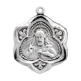 Sacred Heart of Jesus Sterling Silver Scapular Medal Pendant Necklace ...