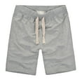 thumbnail image 1 of JHLZHS White Mens Shorts Male Pure Cotton Washed Spring and Summer Sports Shorts Solid Color Lace Large Size Multi Pockets Pants Mens Denim Shorts Workout Shorts for Men, 1 of 6