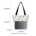 thumbnail image 3 of Pofeuu Pretty Floral With Leaves Print Women Fashion Shoulder Handbags Top Handle Satchel Bags Tote Shoulder Shopping Bag Stylish Canvas Tote Bag, 3 of 6