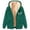 Green, variant on Zip Up Hooded Jacket, Love Heart Letter Graphic Sherpa Lined Fleece Coat with Pockets, Thick Warm Outerwear for Autumn Winter Daily Outdoor Cold Weather Wear,L
