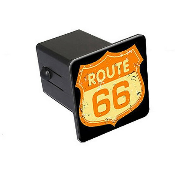 Route 66 Vintage Road Sign 2" Tow Trailer Hitch Cover Plug Insert