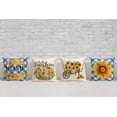 thumbnail image 4 of Sunflower Flower Pillow Covers 18x18 Inch Blue Yellow Farmhouse Pillow Covers Home Floral Pillow Cases Outdoor Buffalo 001 Pillow Cover, 4 of 6