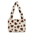 thumbnail image 2 of Elegante bolso de felpa Hobo, bolso de mano, bolso de cubo, bolso para axilas, corazón para mujer Marrón Zulema Monedero de hombro para mujer, 2 of 8