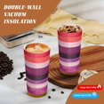 thumbnail image 4 of Stainless Steel Coffee Cup 7.7×2.6×3.5in Tapered Design Nylon Woven Wrist Strap Portable Durable Cup Bottom With Non-Slip Sticker Purplish Red Stripe_82927_2, 4 of 7