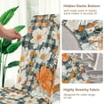 thumbnail image 5 of Yayeee 2 Pack Dining Chair Covers Stretch Parson Chairs Slipcovers Seat Protector, Sunny Blooms, 5 of 6
