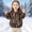 Brown, variant on Zpanxa Girls Winter Jackets Kids Abstract Stripe Print Hooded Puffer Jacket Toddler Girls Loose Bubble Warm Winter Coat