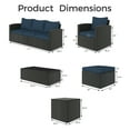 thumbnail image 3 of Royalcraft 9 Pieces Patio Furniture Set, All Weather PE Wicker Rattan Outdoor Sectional Sofa with Storage Box and Cushion, Outdoor Furniture for Lawn Backyard Poolside Porch, 3 of 9
