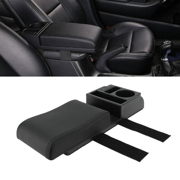 Almohada para reposabrazos de Coche Con Interfaz USB, Ancho Ajustable, Portavasos, Caja de Almacenamiento, Ajuste Universal