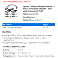 thumbnail image 2 of Ignition Coil Spark Plug and Wire Set 10 Piece - Compatible with 2009 - 2010 Jeep Commander 3.7L V6, 2 of 2