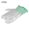 thumbnail image 3 of Uxcell 6Pairs ESD Anti Static Gloves 20cm PU Coated High Resistance Carbon Fiber Computer Gloves(Medium), Green, 3 of 5