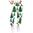 thumbnail image 5 of Mepaouo Christmas Sweatpants Women Baggy Drawstring Cinch Bottom Baggy Workout Pant(Green,M), 5 of 5