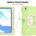 thumbnail image 5 of Dteck Case for iPad Air 11 inch 2025/2024,Heavy Duty Silicone Case 3-Layer Protection Shockproof Kickstand Cover with Pencil Holder/Hand Strap/Shoulder Strap for iPad Air 11-in. M3/M2,Green+White, 5 of 9