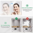 thumbnail image 6 of PROHIKER 24" x 32" LED Bathroom Mirror, Smart Mirror Bathroom with Anti-Fog, Shatter-Proof Design, Wall Mounted Rectangular Vanity Mirror, IP67 Waterproof, 6 of 8