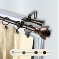 thumbnail image 4 of Cornelia 13/16" Double Bay Window curtain rod Adjustable 20"-36", 38"-72" - Cocoa,(ABay-87-7D), 4 of 4