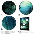 thumbnail image 3 of Designart "Aurora Reflections of Northern Lights I" Landscapes Canvas Wall Art - Traditional Green Northern Lights Entryway Wall Art Print, 3 of 6