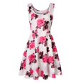 thumbnail image 4 of Ketyyh-chn99 Plus Size Summer Dresses for Women Maxi Dress Rompers Sleeve Ruffle Shorts Mini Dress Red,M, 4 of 5
