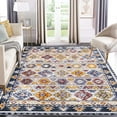 thumbnail image 3 of EastVita Area Rugs Carpets 9'*12' Area Rug Washable Boho Area Rugs for Bedroom Living Room Geometric Throw Carpet Vintage Bohemian Area Rug,Navy Blue/Multi E Blue 9*12ft, 3 of 7
