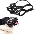 thumbnail image 1 of Bozal para Perro Cesta De Goma Suave Bozales Transpirables Correas Ajustables para Perros Pequeños, Medianos Y Grandes Permite Beber Agua Y Jadear Antimordeduras Previene Masticar, 1 of 5