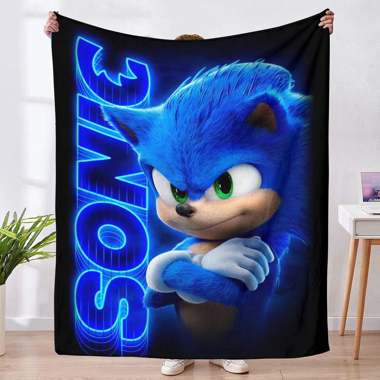 Sonic the Hedgehog Fleece Throw Blankets Super Soft Warm Blanket