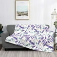 thumbnail image 2 of Yiaed Lavender Flowers Print Blanket Throw Blanket Soft Cozy Flannel Blanket for Home Bed Sofa Couch Chair-40"x30", 2 of 6