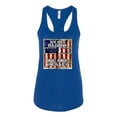 thumbnail image 3 of By His Blood We Are Healed Inspirational/Christian Ladies Racerback Tank Top, Royal, Small, 3 of 5