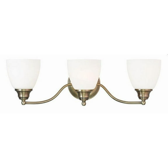 3 Light Bathroom Light in Traditional Style 23 inches Wide By 7 inches High-Antique Brass Finish Bailey Street Home 218-Bel-1764350