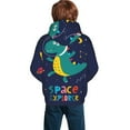thumbnail image 6 of Kll Unisex Kids Boys Girls Hooded Pocket Pullover Hoodies-Dinosau Space Explorer, 6 of 9