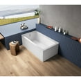 thumbnail image 3 of Aqua Eden VTAP6032L21TS 60-Inch Acrylic Rectangular 2-Wall Corner Alcove Tub, Left Hand Drain in Glossy White, 3 of 9