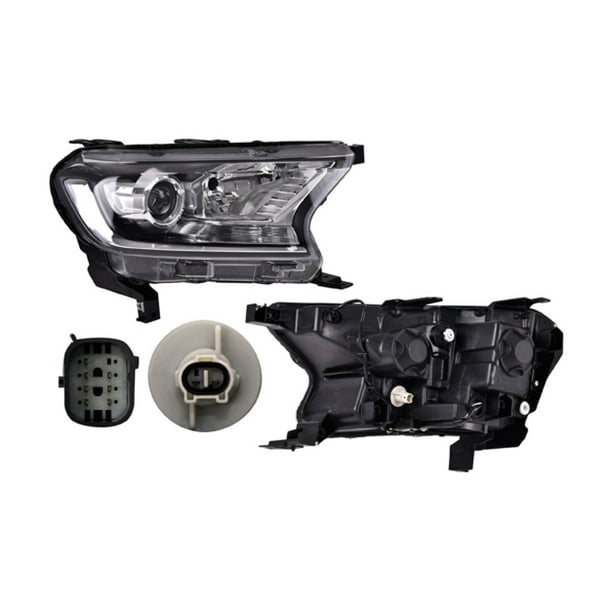 Faro Ranger 2017 A 2020 Ford Der Fdo Negro Manual/Eléctrico P/Foco H11/H15 C/Lupa C/Luz Día DEPO