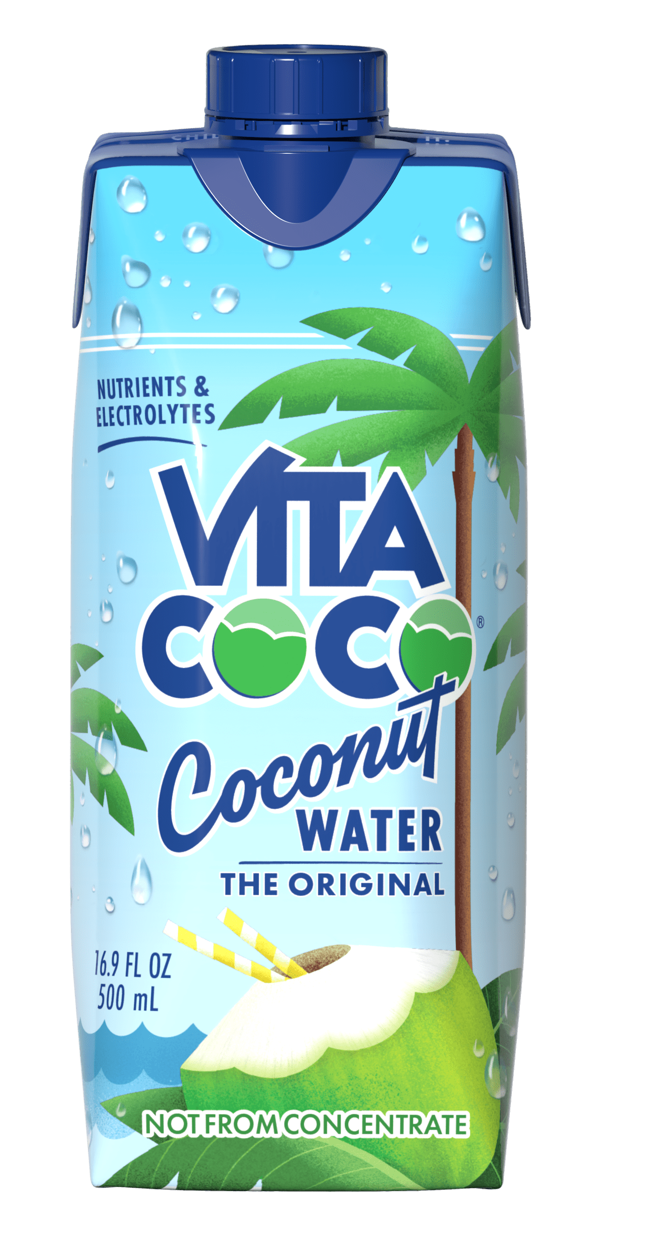 Vita Coco Coconut Water, Pure, 16.9 fl oz Tetra