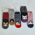 thumbnail image 3 of AMITOFO 5 Pairs Women Fuzzy Socks Cute Cat Pattern Cozy Plush Sleeping Slipper Socks Winter Warm Soft Fluffy Crew Socks, 3 of 7