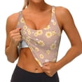 thumbnail image 4 of Lsque Cute Bee Printed Women'S Sports Bra, Compression, Moisture Wicking, High-Impact Sports Bra For Women,Supportive sports bra-Medium, 4 of 9