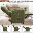 thumbnail image 6 of Electric Power Recliner Chair, Modern Chenille Fabric Recliner with Side Pocket & Remote, Nursery Recliner Chair for Living Room Small Space, Green, 6 of 11