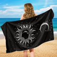 thumbnail image 6 of XYZCANDO Car Seat Cover Towel Long Term Use Car Towel Cushion Cover for Swimming Running Beach, Car Seat Cover Protector Washable, Sun and Moon Pattern, 6 of 11