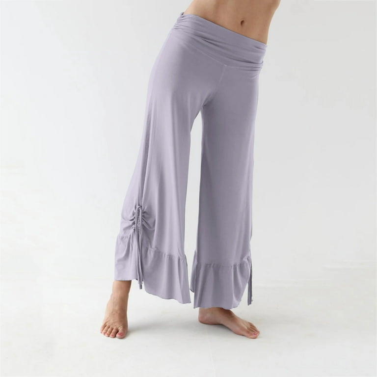 Baocc Yoga Pants Women, Women's Fashion Fitness Sports Casual Pants Yoga  Loose Athletic Pants Pants for Women Dark Gray L