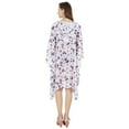 thumbnail image 4 of Moomaya WoMen's Short Hoodie Kaftan Loose Tunic Kimono Sleeve Mini Beach Cover Up Dress, 4 of 7