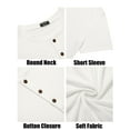 thumbnail image 5 of COOFANDY Men's Short Sleeve Henley Shirts Basic Tee Summer Solid Button T Shirts Lightweight Shirts, 5 of 9