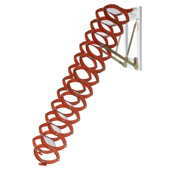 Wall mounted Retractable Attic Basement Folding Stair Wall Ladder 881 85lbs