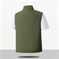 thumbnail image 4 of Avirosel Men's Lightweight Vest Outerwear Zip Up Casual Outdoor Sleeveless Jacket with Zipper Pockets for Golf Running Hiking Army Green, 4 of 6