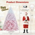 thumbnail image 3 of Gymax 8 FT Artificial Christmas Tree Hinged Snow Flocked Xmas Tree w/ 1774 Branch Tips, 3 of 10