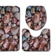 thumbnail image 4 of Juego de alfombras de baño con estampado de piedra 3D, alfombrillas de baño antideslizantes, alfombrillas decorativas para asiento de inodoro, alfombra 3 piezas seitruly JJ25267-05, 4 of 5