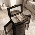 thumbnail image 4 of Hives and Honey Nora Traditional Jewelry Armoire with Locking Compartment and Ample Storage, Black, 4 of 8