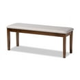 thumbnail image 4 of Baxton Studio Gabriel Modern and Contemporary Grey Fabric Upholstered and Walnut Brown Finished Wood 6-Piece Dining Set, 4 of 7