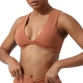 thumbnail image 1 of Xfvqtps Sports Bra for Women Racerback Deep V Neck Standard Strap Padded Elastic Breathable Yoga Athletic Exercise Bras Brown, 1 of 6