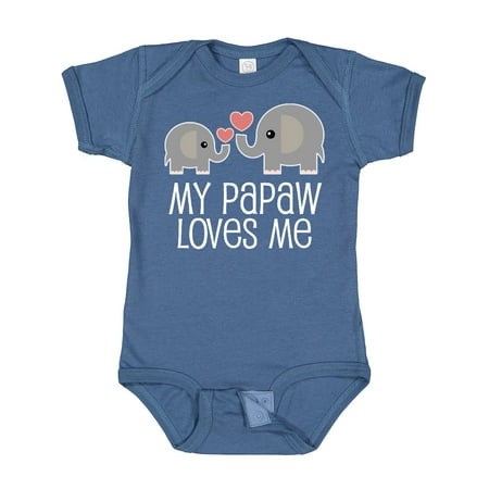 

Inktastic Papaw Grandpa Loves Me Gift Baby Boy or Baby Girl Bodysuit