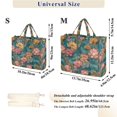 thumbnail image 2 of FORMRS Womens Corduroy Tote Bag Crossbody Shoulder Purse Handbag with Detachable Strap, Pink Water Lilies Pattern, 2 of 7