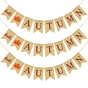 Fall Decorating Thanksgiving Party Garland Maple Leaves Banner Decorations for Home Leaf Outdoor Bunting