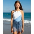 thumbnail image 6 of Aridak Girls Swimsiut One-Piece with Cover Up Adjustable Straps Cut Out Swimwear Beach Bathing Suit Size 8-16, 6 of 8