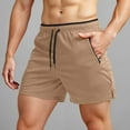 thumbnail image 2 of Pantalones cortos de running para hombre con entrepierna de 5 pulgadas: bolsillos con cremallera, cintura elástica, poliéster-spandex, pantalones cortos deportivos para gimnasio, tallas S-XXXL para, 2 of 5